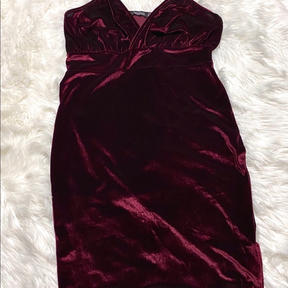 Boohoo Plus Dresses Red Velvet Dress Plus Size Poshmark